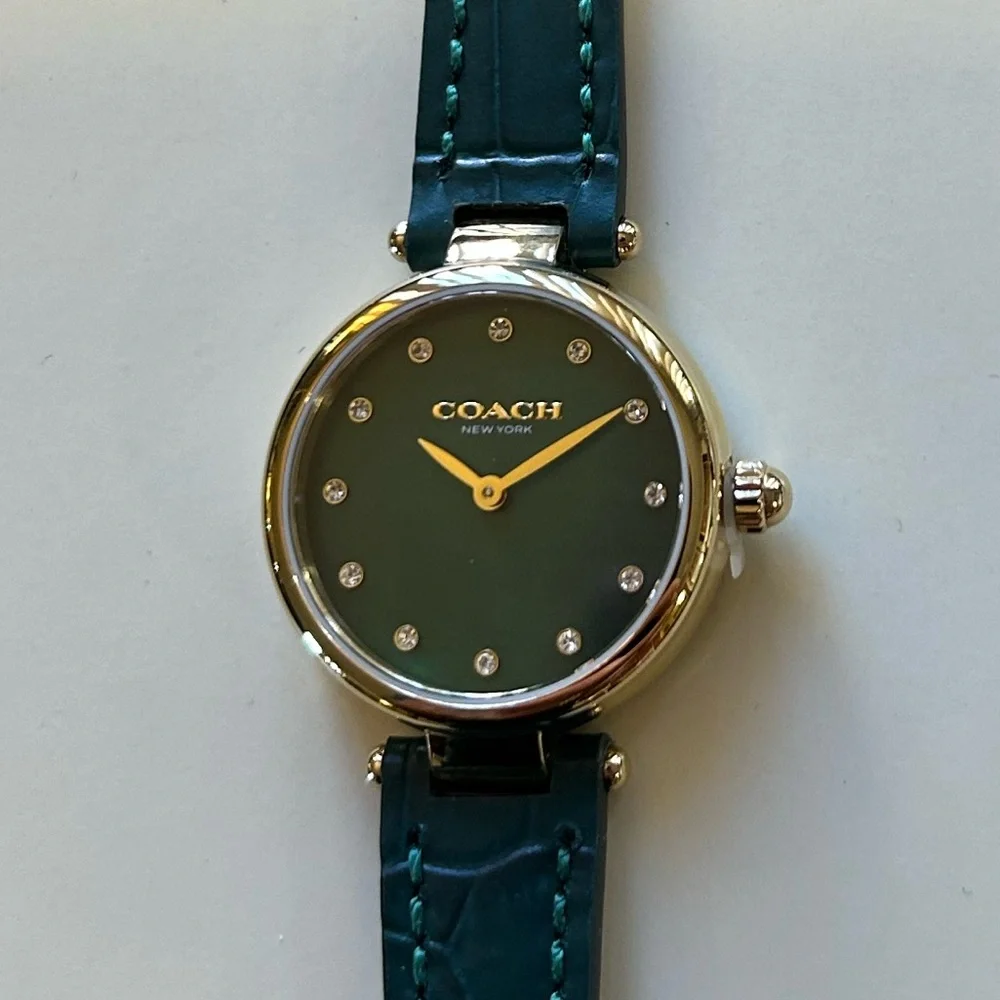 Coach Park Watch With 26mm Bottle Green Perl Face & Bottle Green Leather Band - Picture 2 of 9